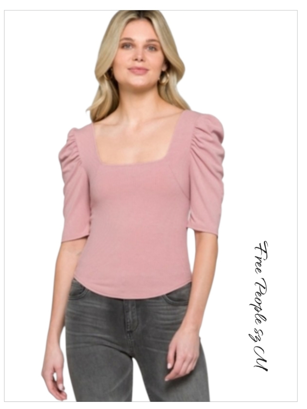 New Free People Causal T-Shirt Sz M